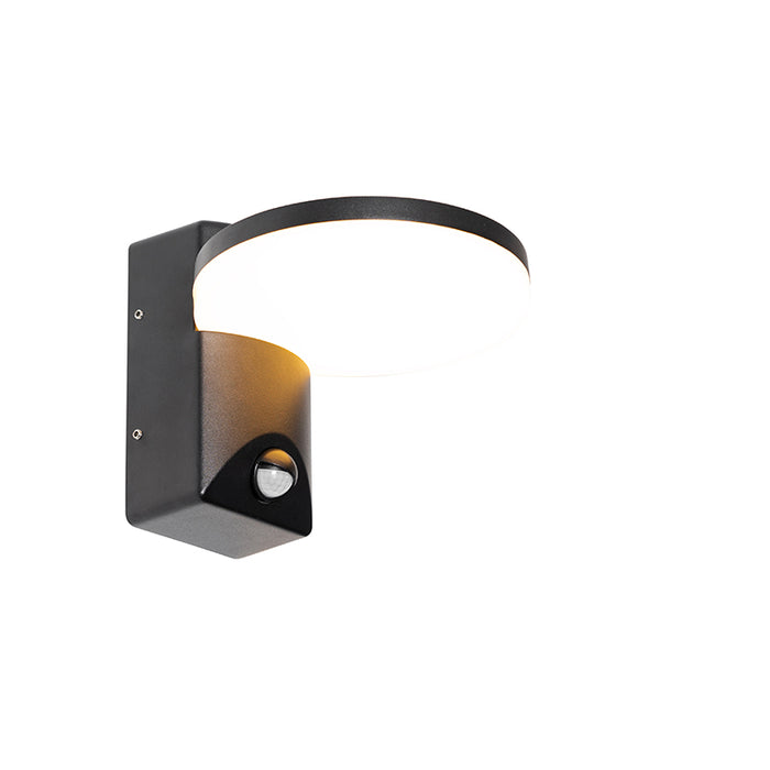 QAZQA Buiten wandlamp zwart incl. LED IP54 bewegingssensor - Esmee