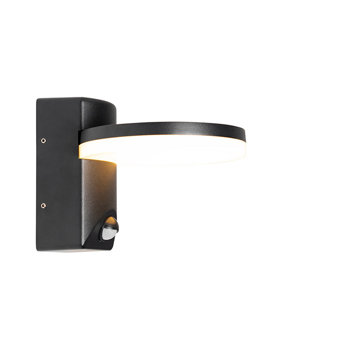 QAZQA Buiten wandlamp zwart incl. LED IP54 bewegingssensor - Esmee