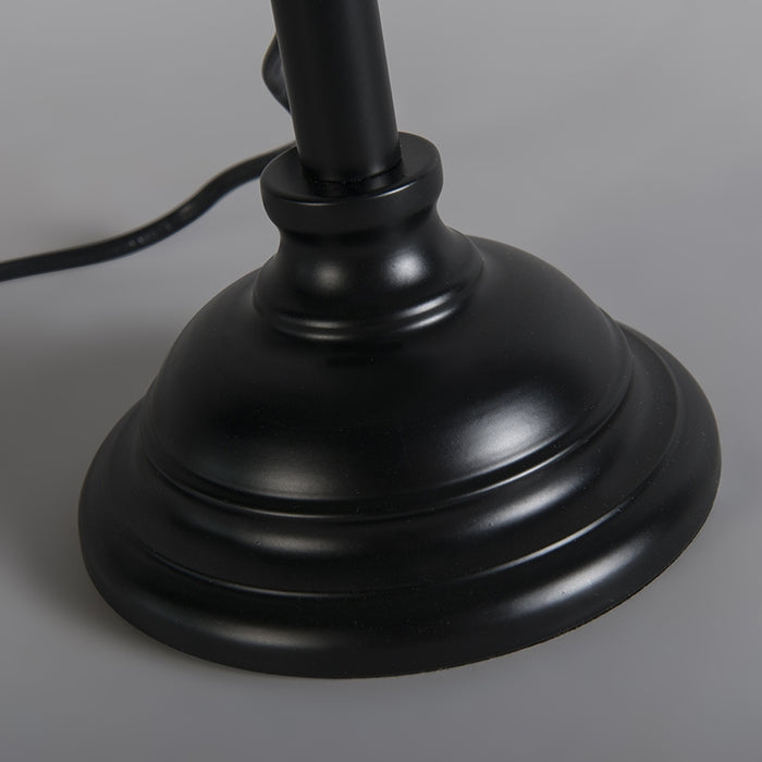 QAZQA Klassieke tafellamp zwart verstelbaar zonder kap - Accia