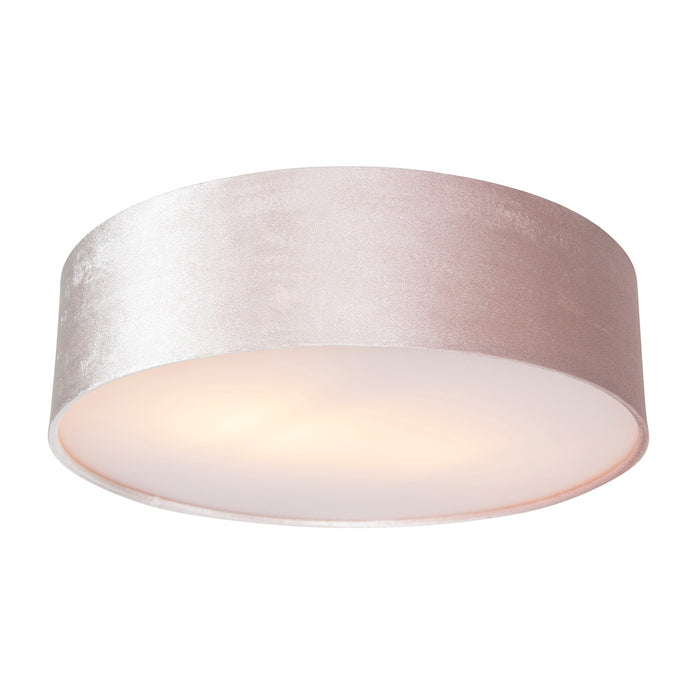 QAZQA Moderne plafondlamp roze 40 cm met gouden binnenkant - Drum