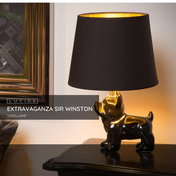Lucide EXTRAVAGANZA SIR WINSTON Tafellamp - Zwart