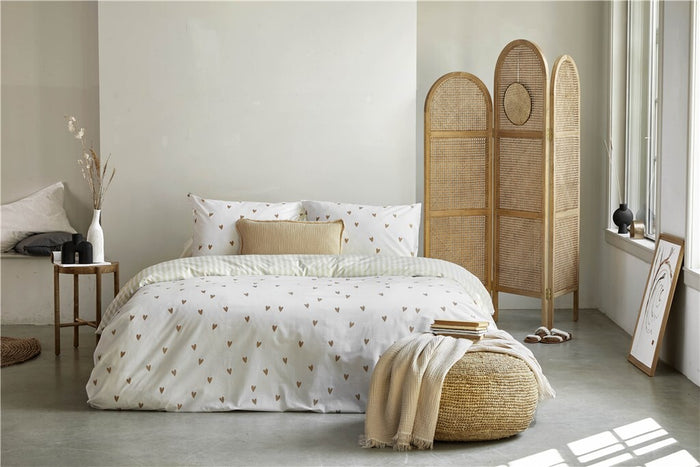 Walra - Dekbedovertrek Lost Hearts - 140x220 - Wit