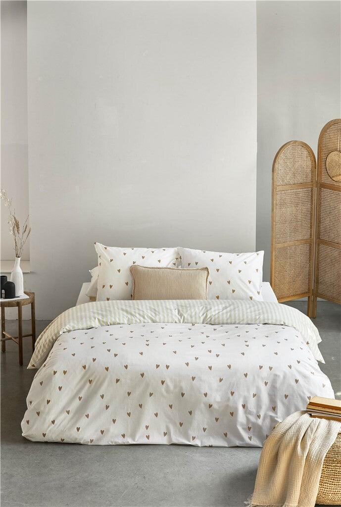 Walra - Dekbedovertrek Lost Hearts - 140x220 - Wit