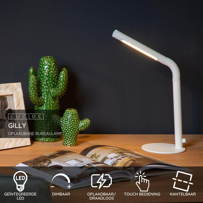 Lucide GILLY Bureaulamp - Wit