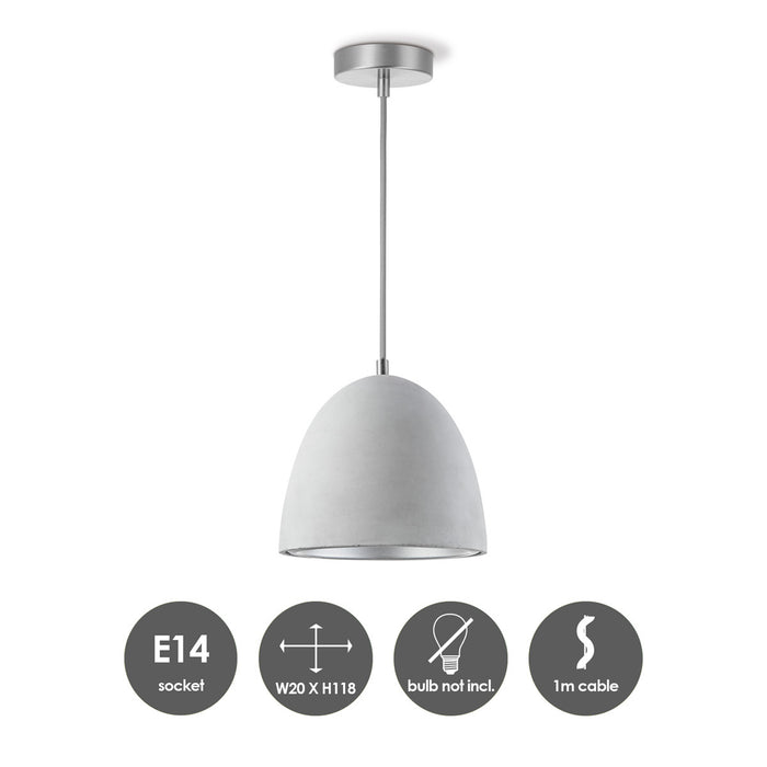 Home sweet home Concrete Hanglamp Ø 20 cm - Betongrijs
