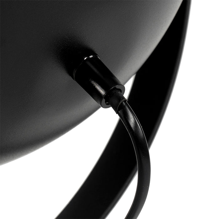 QAZQA Tafellamp zwart met goud 63,3 cm tripod verstelbaar - Magnax