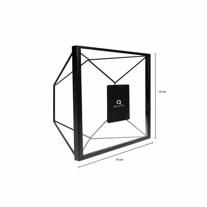 QUVIO Fotolijstje hexagon 15x15 cm + 15x20,5 cm + 17,5x23 cm - Zwart