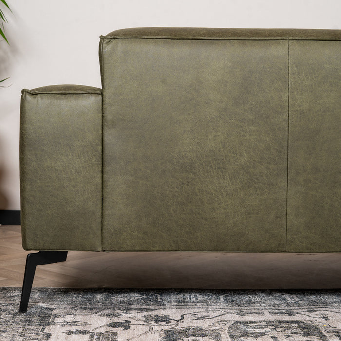 Bronx71 Industriele bank 2,5-zits Vegas olijfgroen