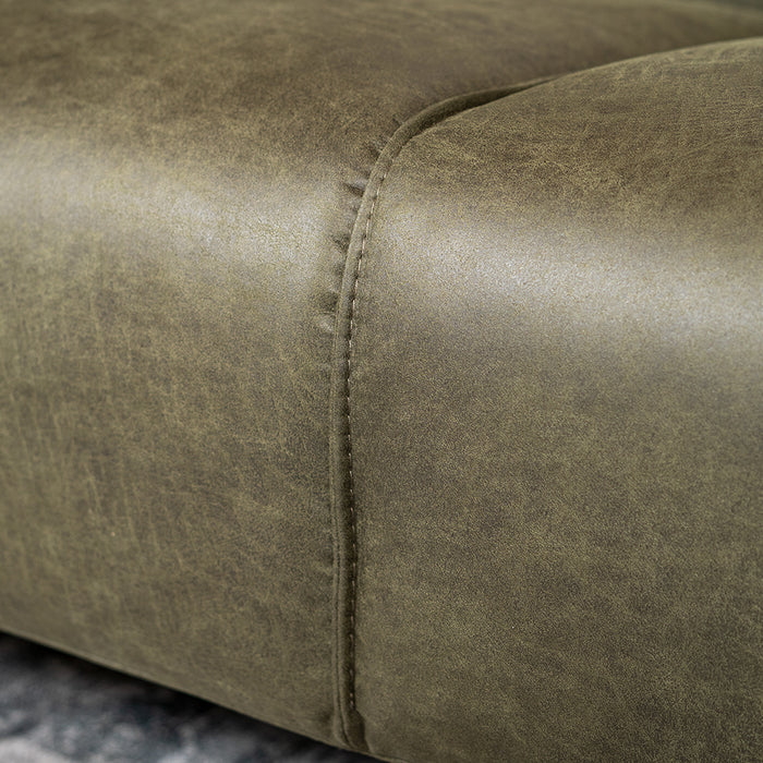 Bronx71 Industriele bank 2,5-zits Vegas olijfgroen