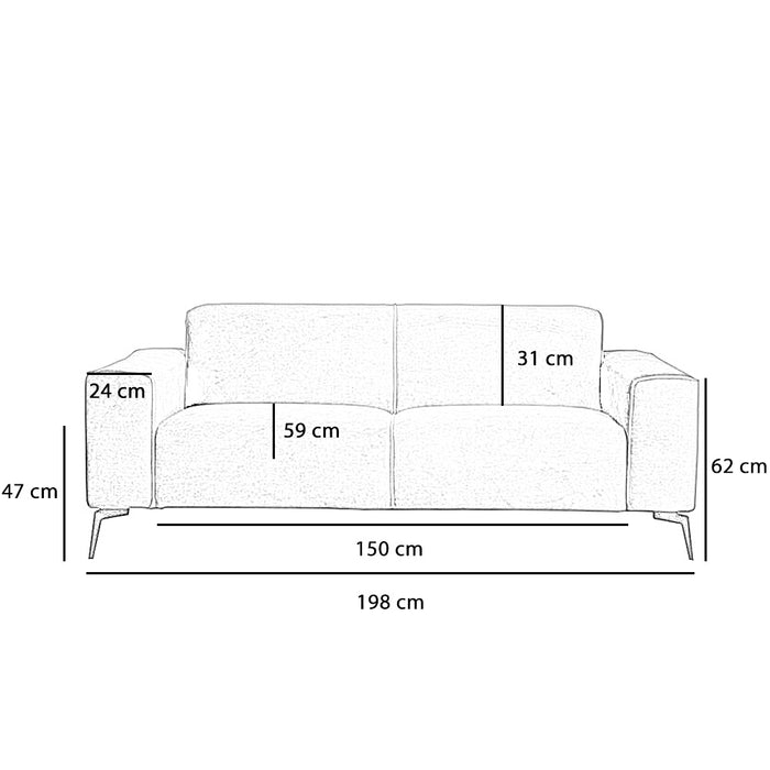 Bronx71 2,5-zits bank Vegas stof chenille roze