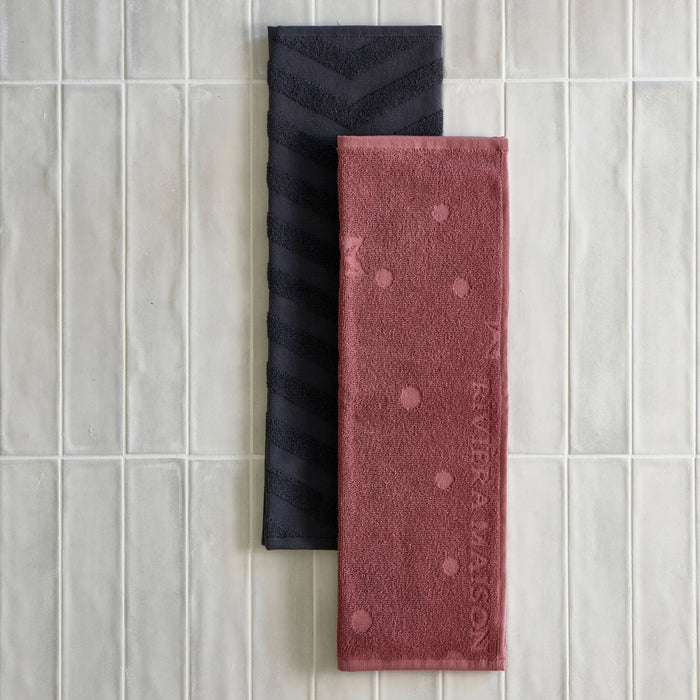 Riviera Maison Theedoek Happy Confetti Roze - 2 Stuks