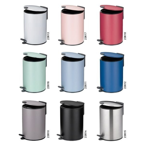 Kela Pedaal Afvalemmer, 3 L, Wolk Roze | Mats