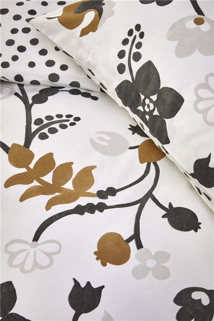 Walra - Dekbedovertrek Dots & Flowers - 140x220 - Wit