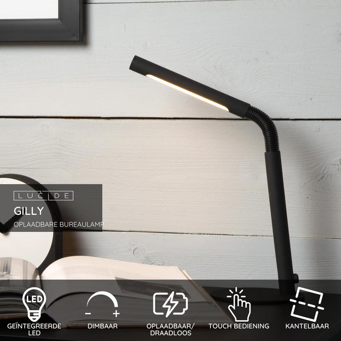 Lucide GILLY Bureaulamp - Zwart