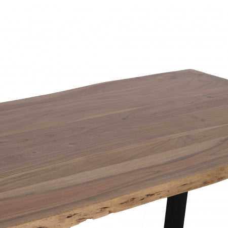 Giga Meubel - Eettafel Acaciahout - 160x90x77cm - Zwart Metaal - Lars