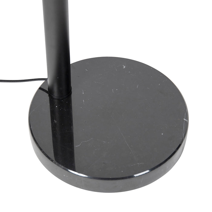 QAZQA Vloerlamp zwart met goud met smoke glas 5-lichts - Zuzanna