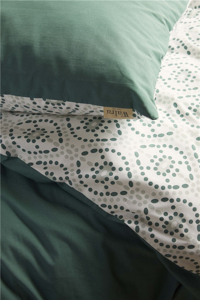 Walra - Dekbedovertrek Little Tiles - 140x220 - Groen