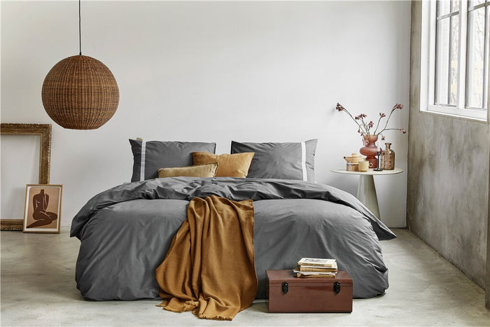 Walra - Dekbedovertrek Timeless Chic - 140x220 - Antraciet