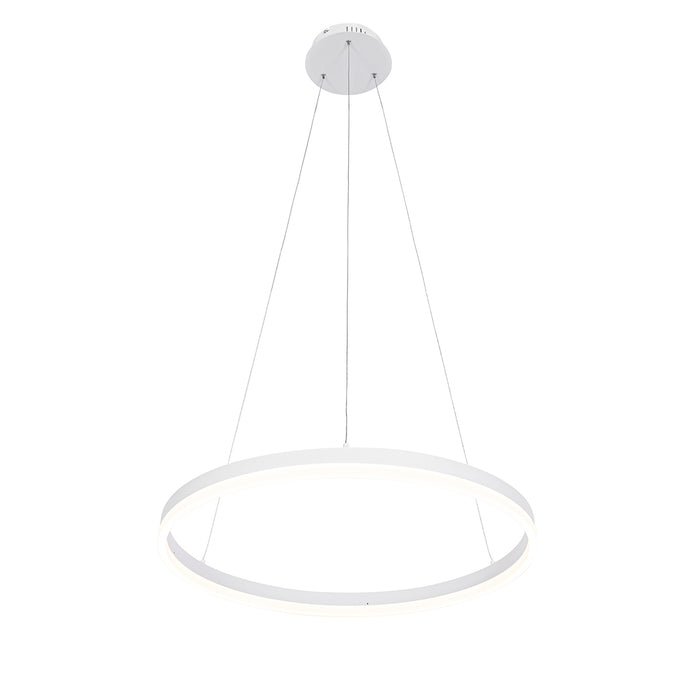 QAZQA Design hanglamp wit 60 cm incl. LED 3-staps dimbaar - Anello
