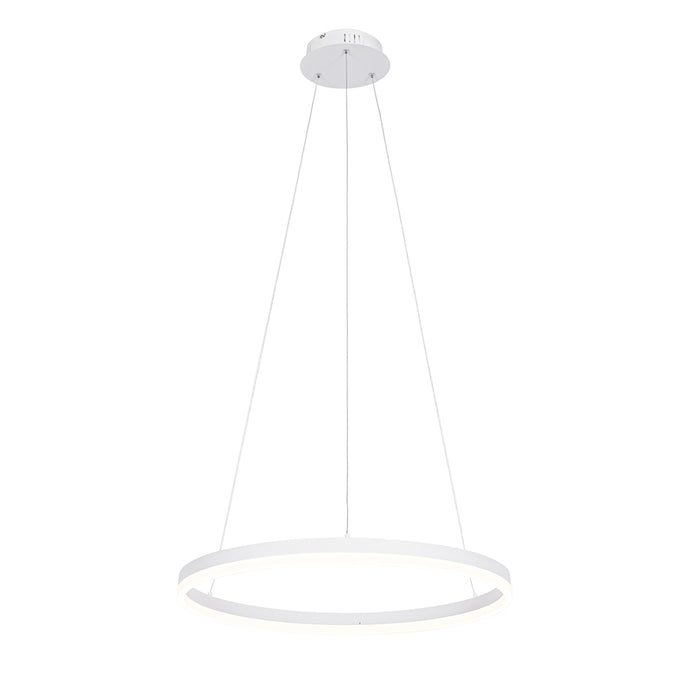 QAZQA Design hanglamp wit 60 cm incl. LED 3-staps dimbaar - Anello