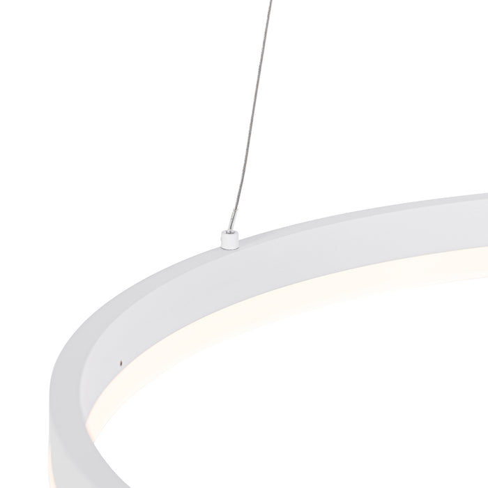 QAZQA Design hanglamp wit 60 cm incl. LED 3-staps dimbaar - Anello