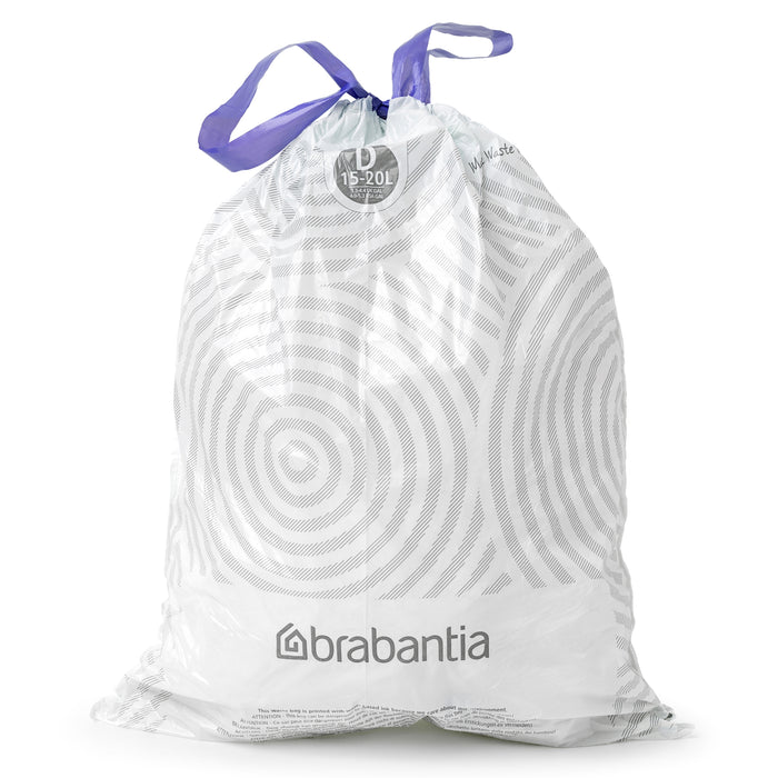 Brabantia Type D PerfectFit Afvalzak 15-20 Liter - 20 zakken