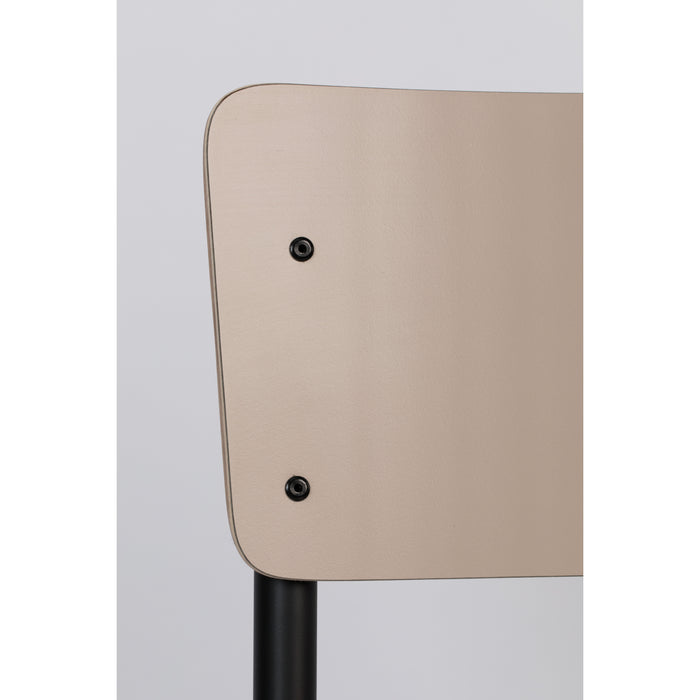 Zuiver Back To School Eetkamerstoelen Mat Beige - Set van 4