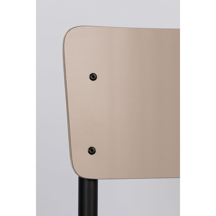 Zuiver Back To School Eetkamerstoelen Mat Beige - Set van 4