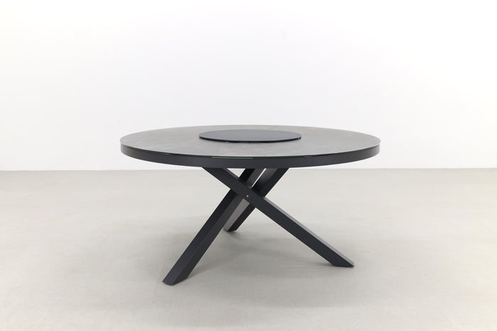 VDG Perth ronde tuintafel - antraciet - ceramic - 150 cm.