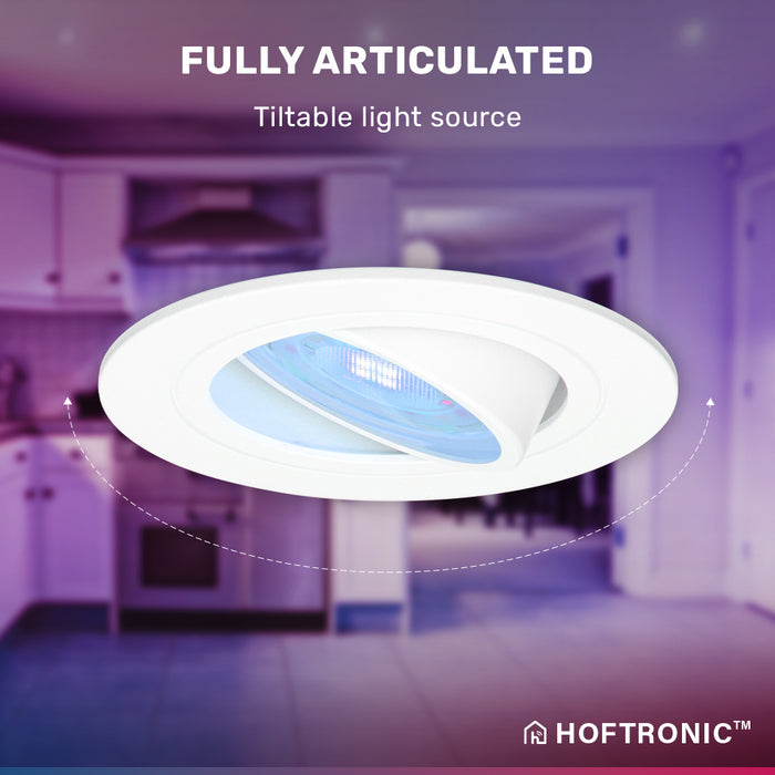 HOFTRONIC 3x Pittsburg Smart Inbouwspots RGBWW IP20 Wit