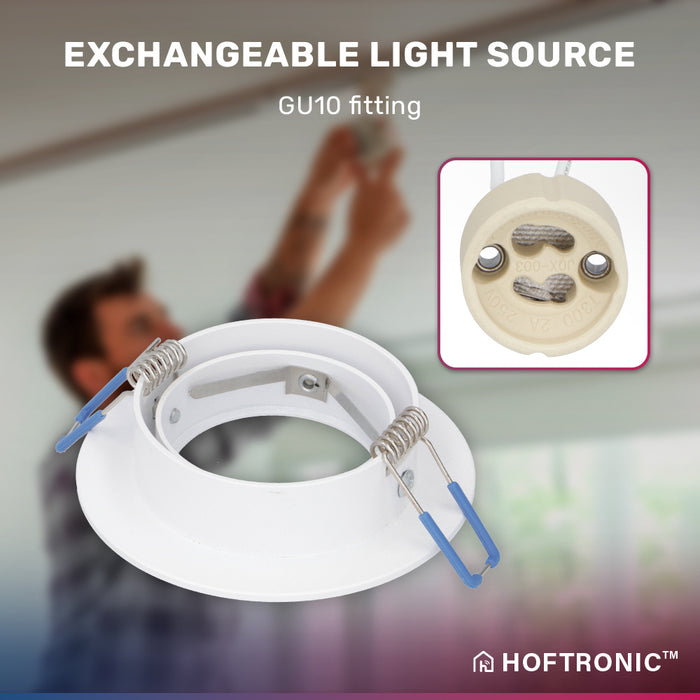 HOFTRONIC 3x Pittsburg Smart Inbouwspots RGBWW IP20 Wit