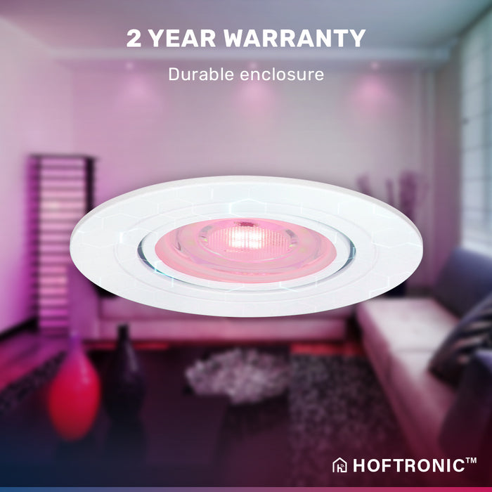 HOFTRONIC 3x Pittsburg Smart Inbouwspots RGBWW IP20 Wit