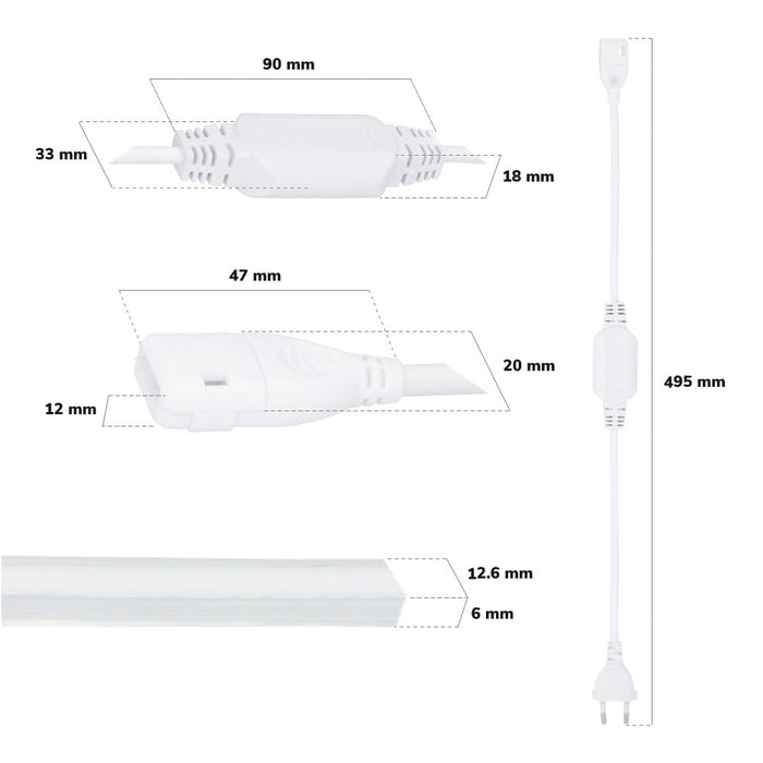 HOFTRONIC Flex60 LED Strip 10m Warm wit IP65