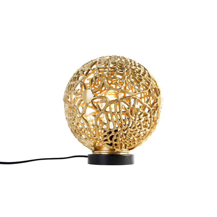 QAZQA Art deco tafellamp goud met zwart - Maro