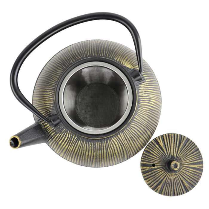 Orange85 Gietijzeren Japanse Theepot 0.8l Zwart met Goud