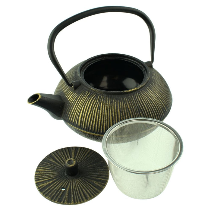 Orange85 Gietijzeren Japanse Theepot 0.8l Zwart met Goud