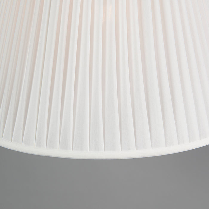 QAZQA Retro hanglamp crème 45 cm - Plisse