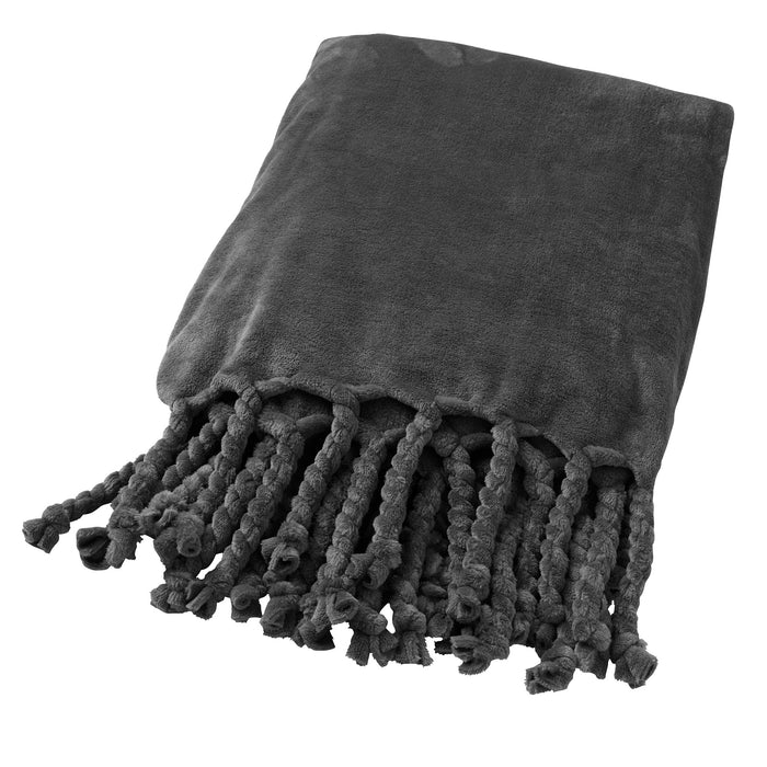 Dutch Decor plaid FLORIJN - 150x200 cm Charcoal Gray