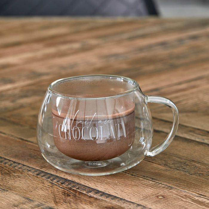 Riviera Maison Mok Lait Au Chocolat Transparant - 530ML