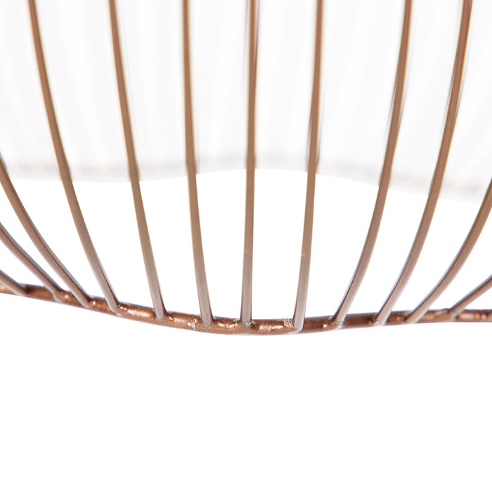 QAZQA Industriële hanglamp koper 49 cm - Finn