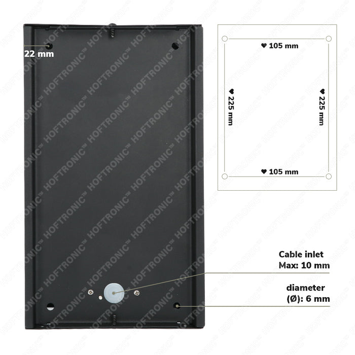 HOFTRONIC Stella LED Wandlamp Zwart IP44 voor binnen en buiten