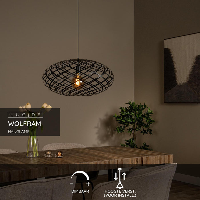 Lucide WOLFRAM Hanglamp - Zwart