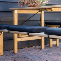 MaximaVida picknicktafelkussen Havana zwart 55 x 27,5 x 5 cm 6 stuks