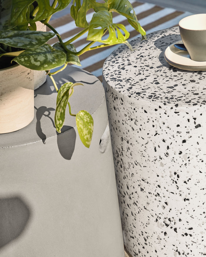 Kave Home - Jenell kruk wit terrazzo Ø 35 cm