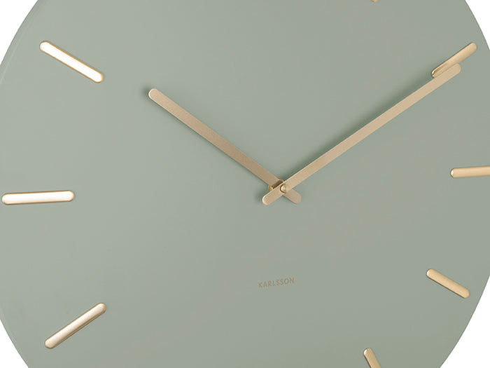 Karlsson - Wandklok Charm - Jungle Groen - Staal - Gouden wijzers