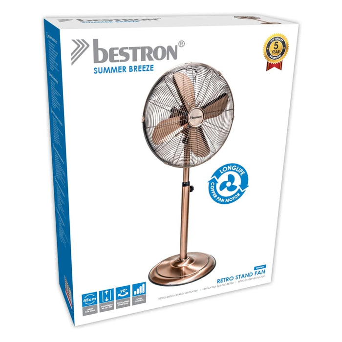 Bestron Staande ventilator DFS45SCO 45 cm koperkleurig