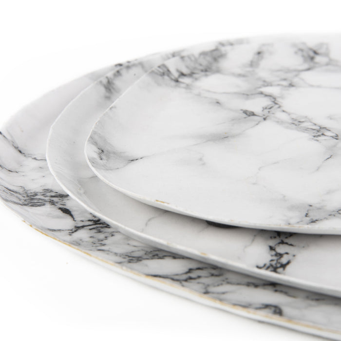 present time - Dienblad Marble Look - Wit - 34x30x1 cm