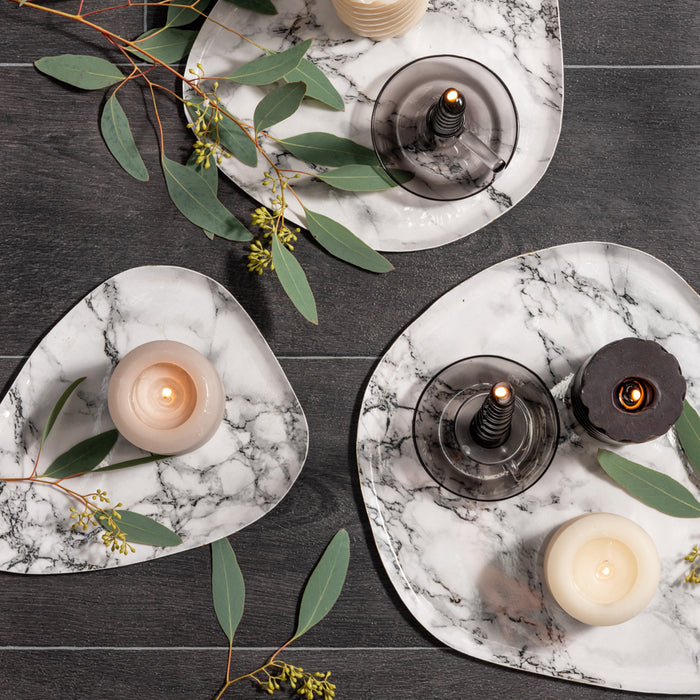 present time - Dienblad Marble Look - Wit - 34x30x1 cm