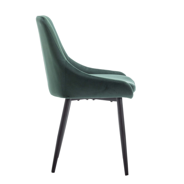 Furnihaus Eetkamerstoel Oscar - Velvet Groen - Set van 2
