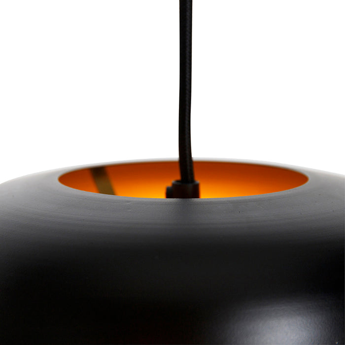 QAZQA Vintage hanglamp zwart met messing - Kayleigh